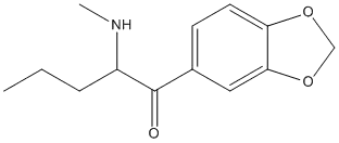 Molecular Structure of 698963-77-8 (1-(benzo[d][1,3]dioxol-5-yl)-2-(MethylaMino)pentan-1-one)